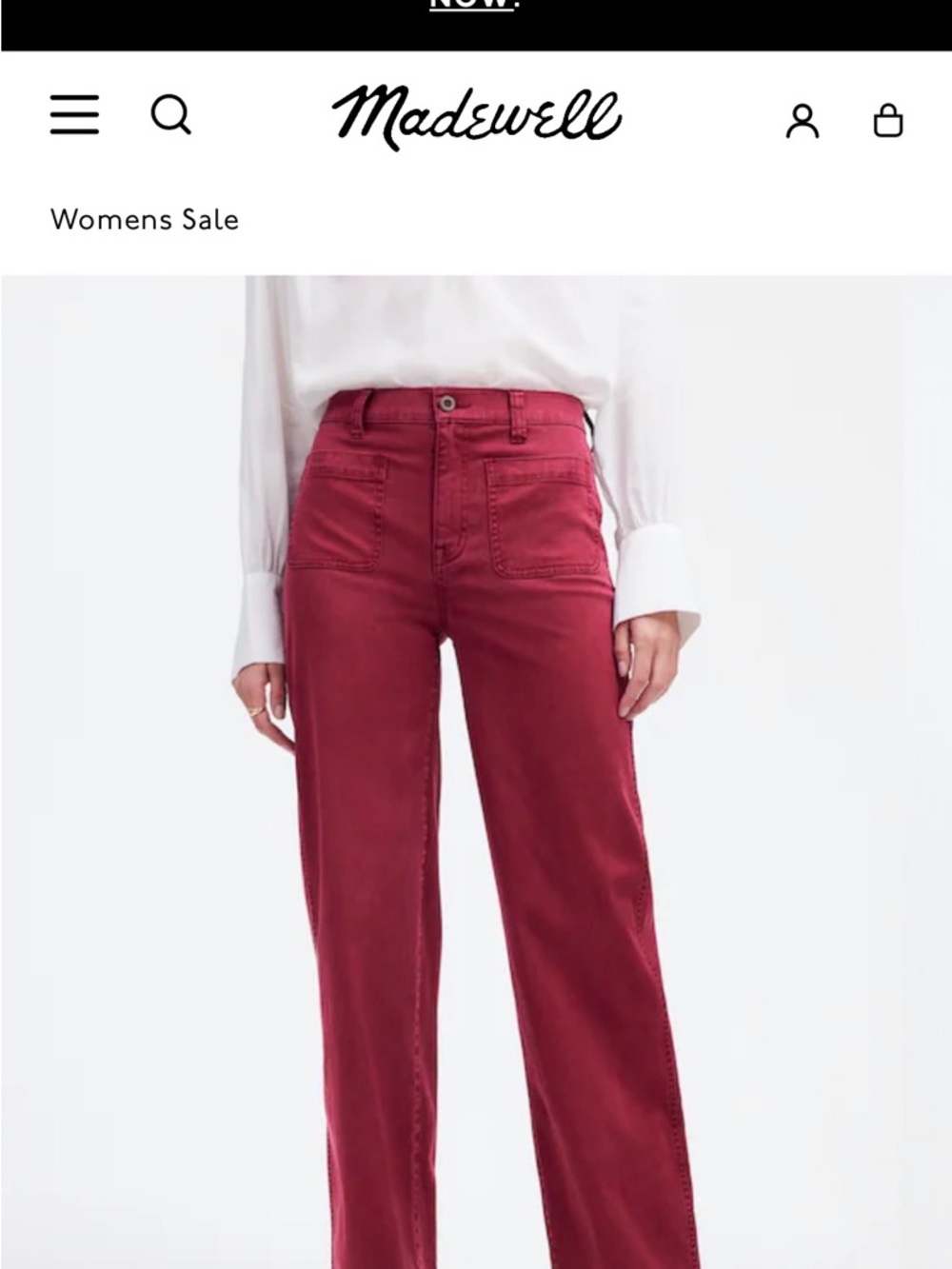 Madewell Straight-Leg Jeans in Deep Burgundy Purple